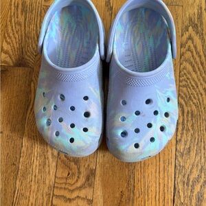 CROCS Purple & Blue swirl pattern